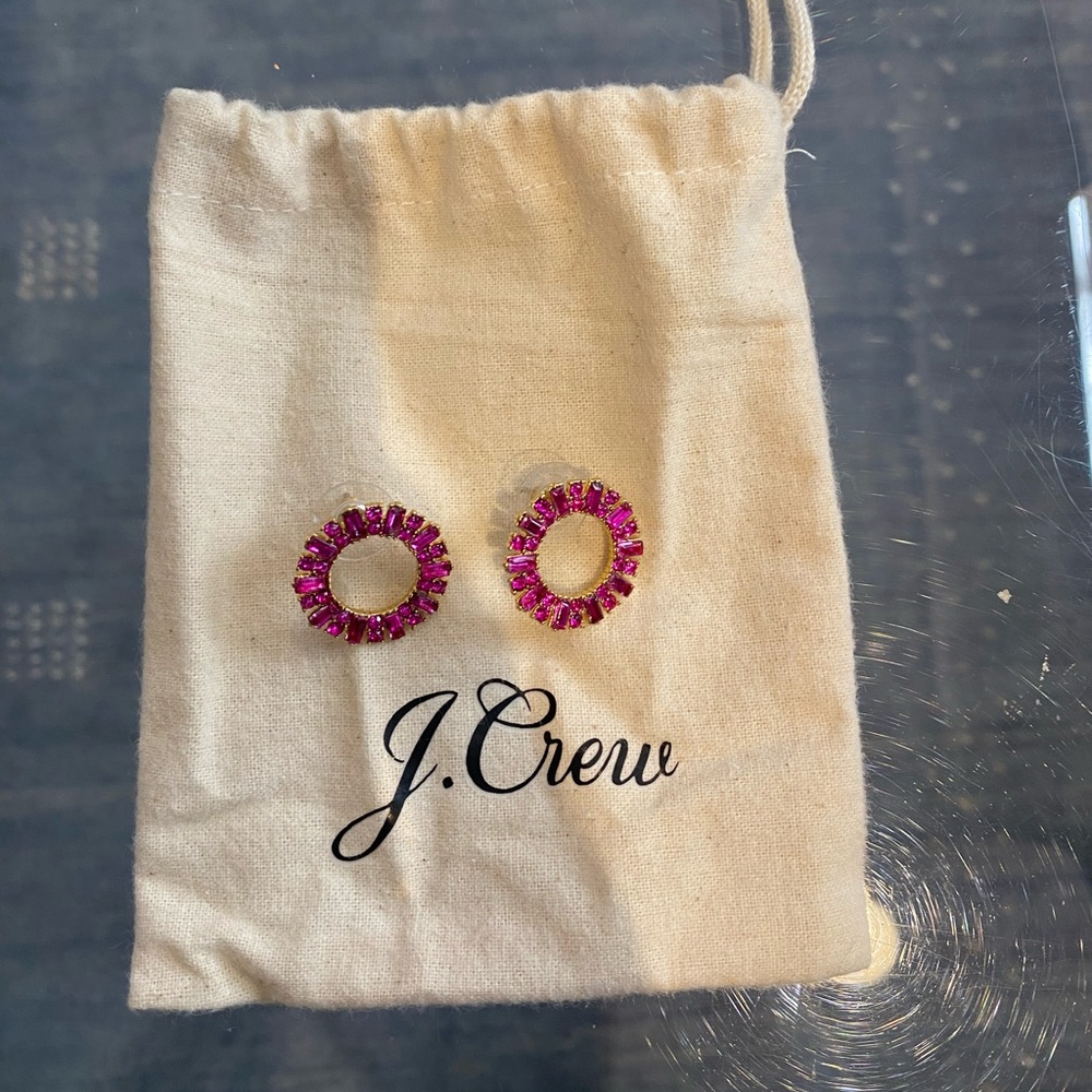 Jcrew Earrings Pink and Gold